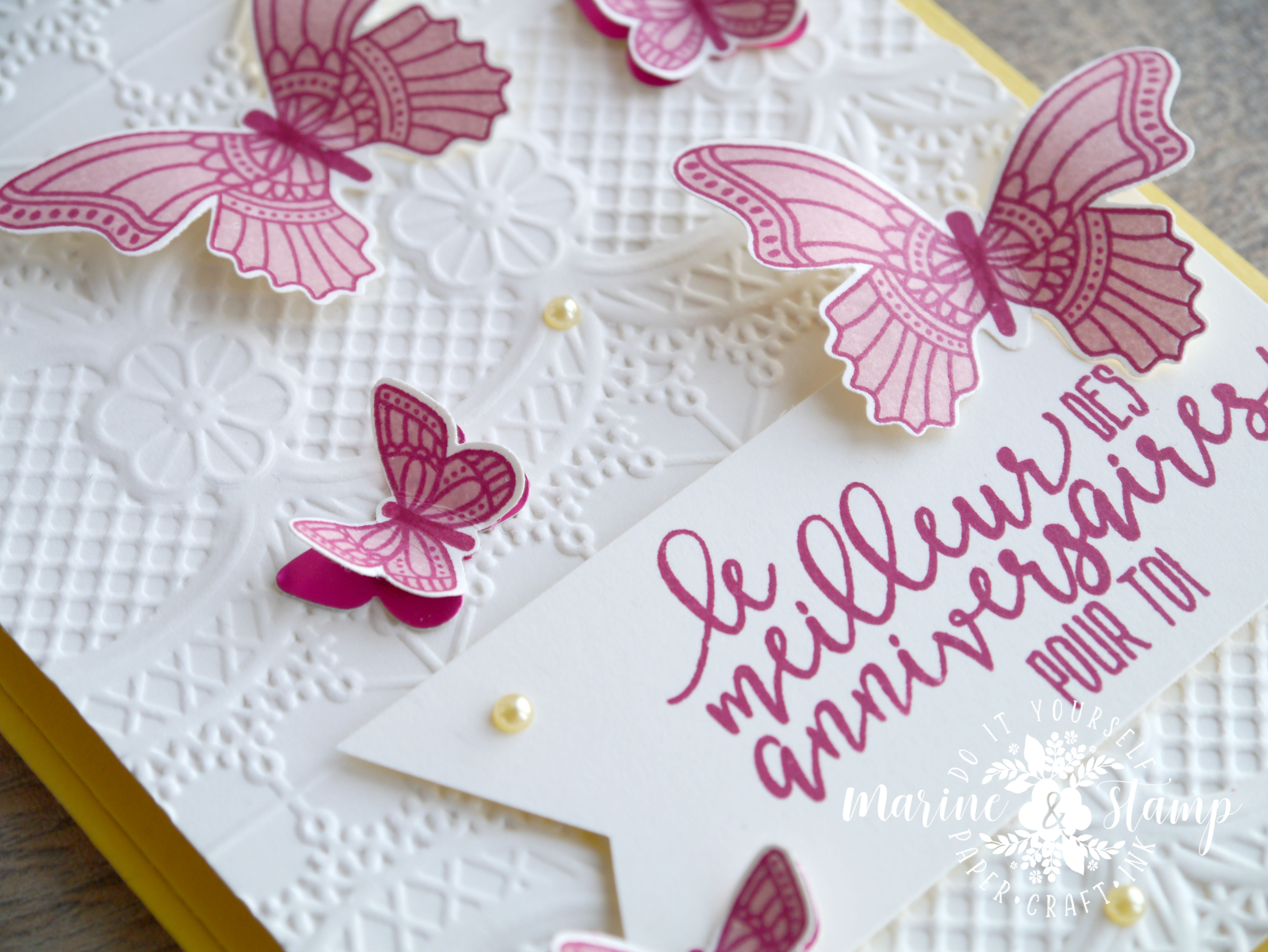 Carte d'anniversaire - Set de tampons Gala de papillons - Stampin'Up
