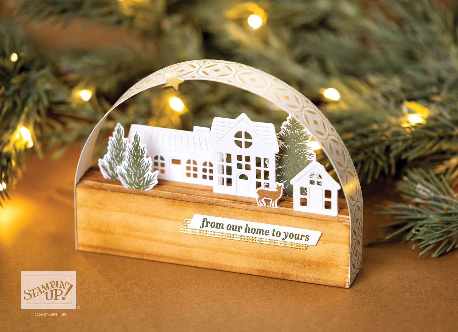 Boîte-lanterne de Noël réalisée en atelier