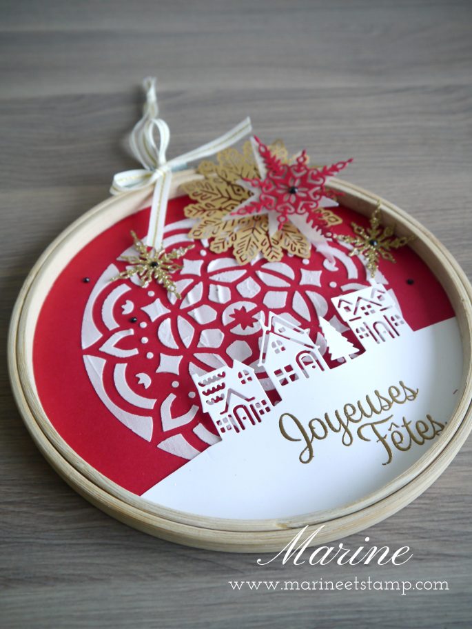 StampinUp – Marine Wiplier – Cadre à broder festif2