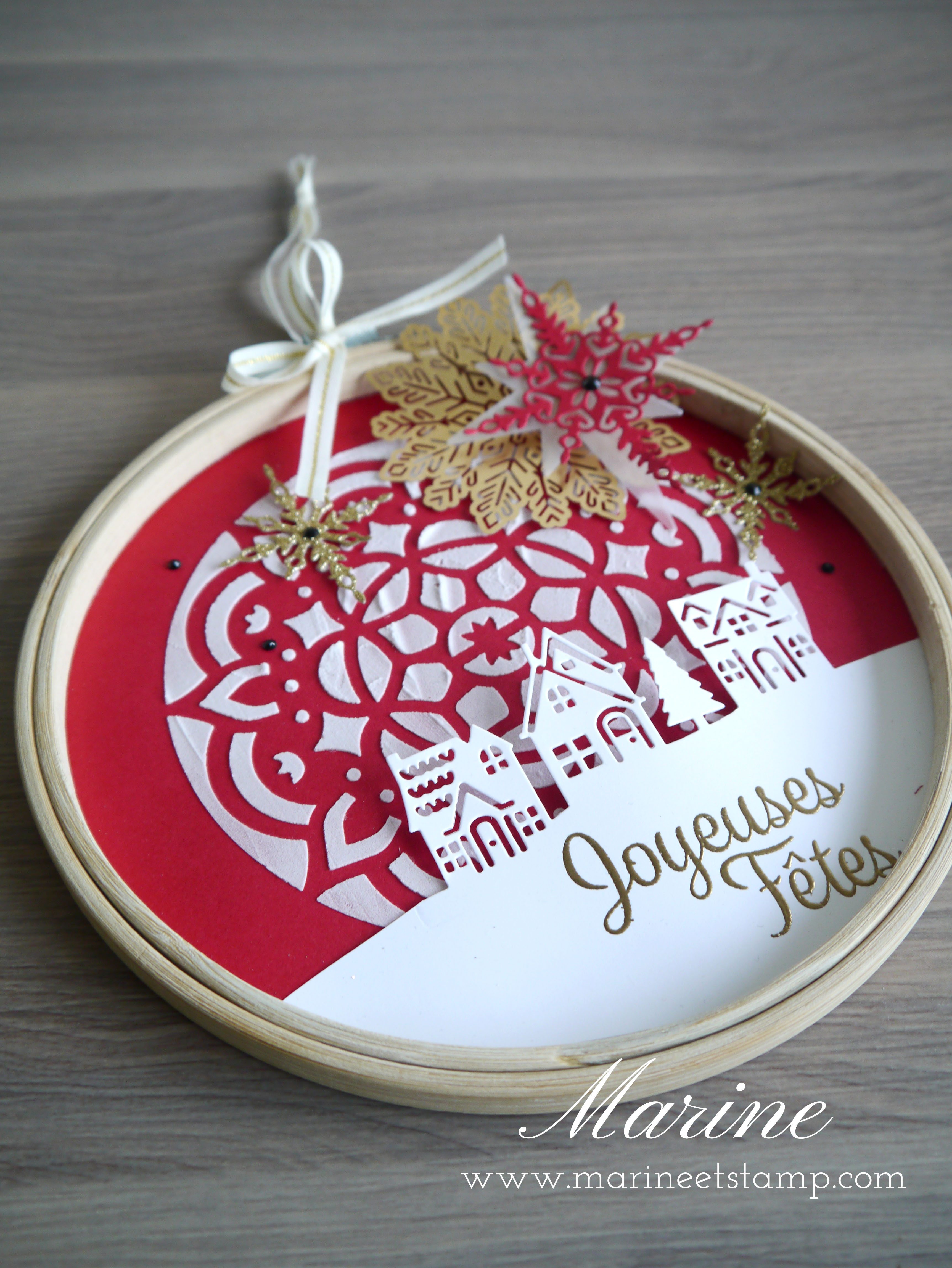 StampinUp – Marine Wiplier – Cadre à broder festif2